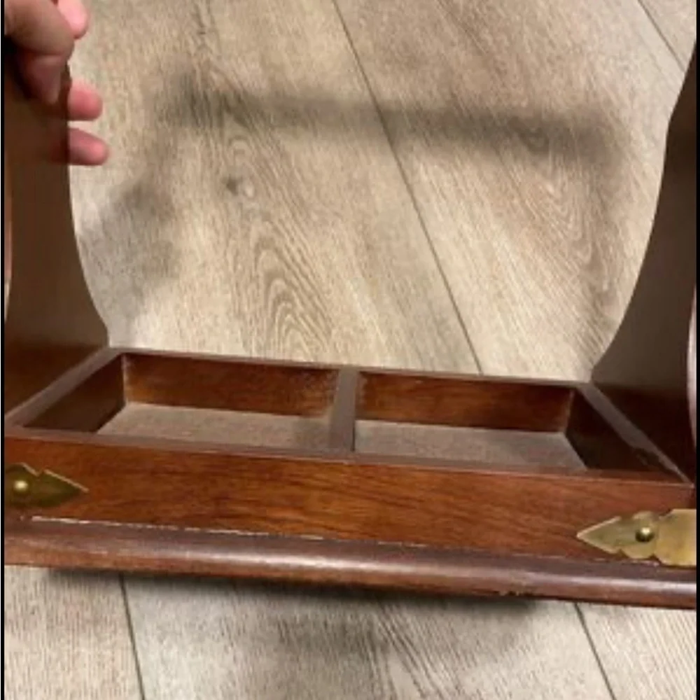 Pottery Barn Wood decanter bottle holder